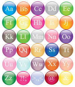 字母表多彩字母集合照片