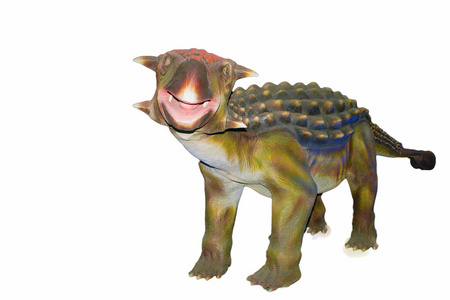 可怕的孤立的 dino 恐龙照片