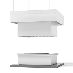 白色方形展台照片