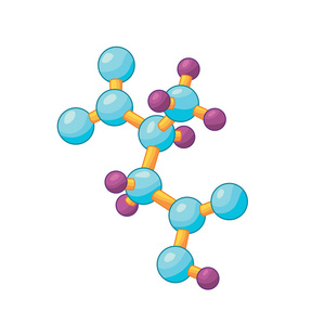 背景下创意蛋白分子图标的矢量图解设计照片