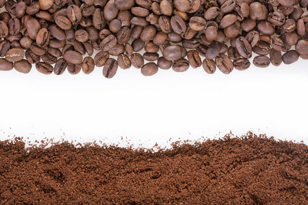地面咖啡豆咖啡