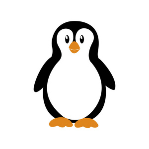 企鹅图标矢量插图