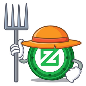 农民 Zcoin 人物卡通风格