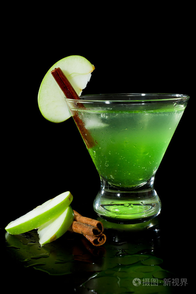 青苹果马提尼酒