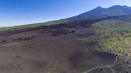 Teide 在特内里费, 在一个晴朗的天鸟瞰