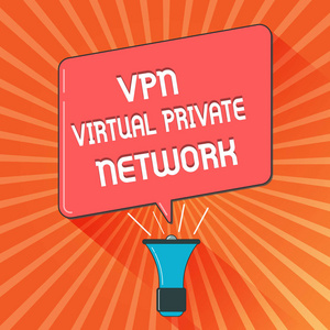 概念手写显示 Vpn 虚拟专用网络。在互联网上展示安全加密连接的商业照片