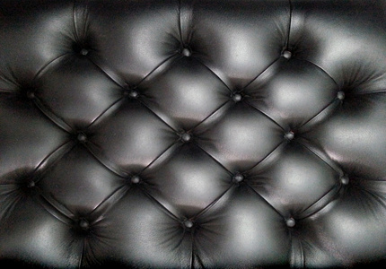 黑色皮革沙发纹理照片