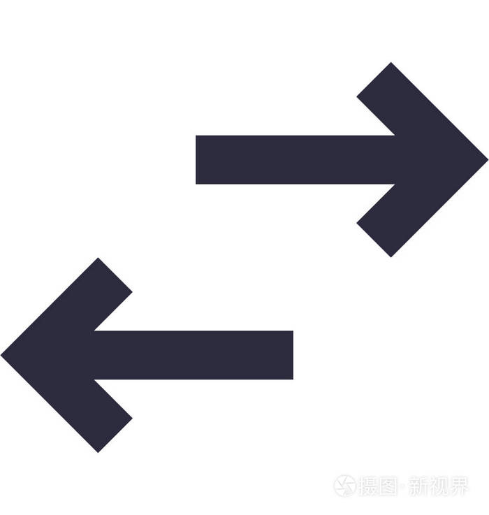 反向箭头矢量图标