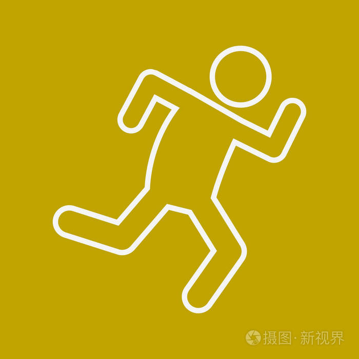 马拉松奔跑概要体育图标志向量例证图