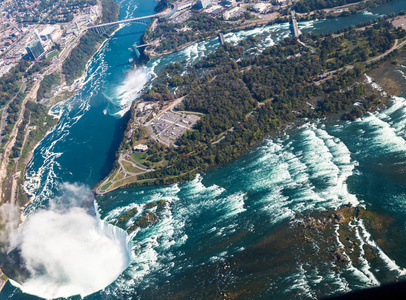 加拿大安大略省尼亚加拉大瀑布梦幻般的空中景色