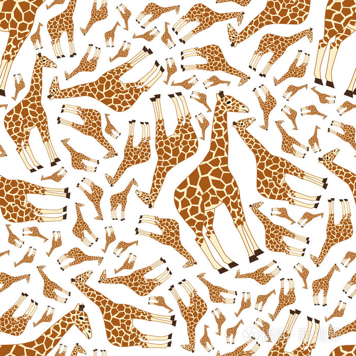 无缝长颈鹿图案