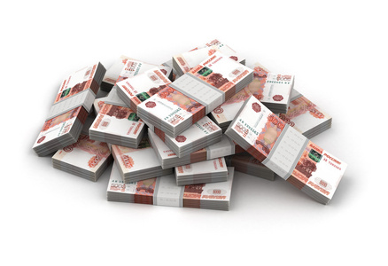 万户堆栈的卢布照片