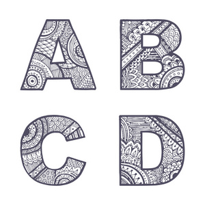 矢量字母设置 A D