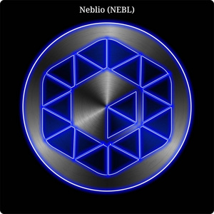 金属 Neblio Nebl 硬币有蓝色霓虹辉光