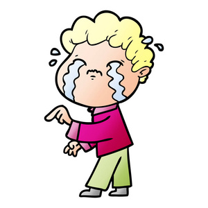 哭卡通人物图片