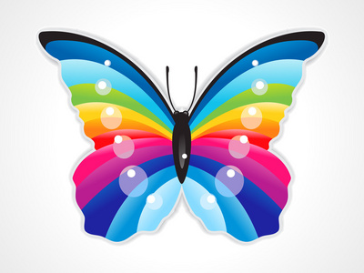 闪亮的蝴蝶抽象多彩闪亮蝴蝶照片