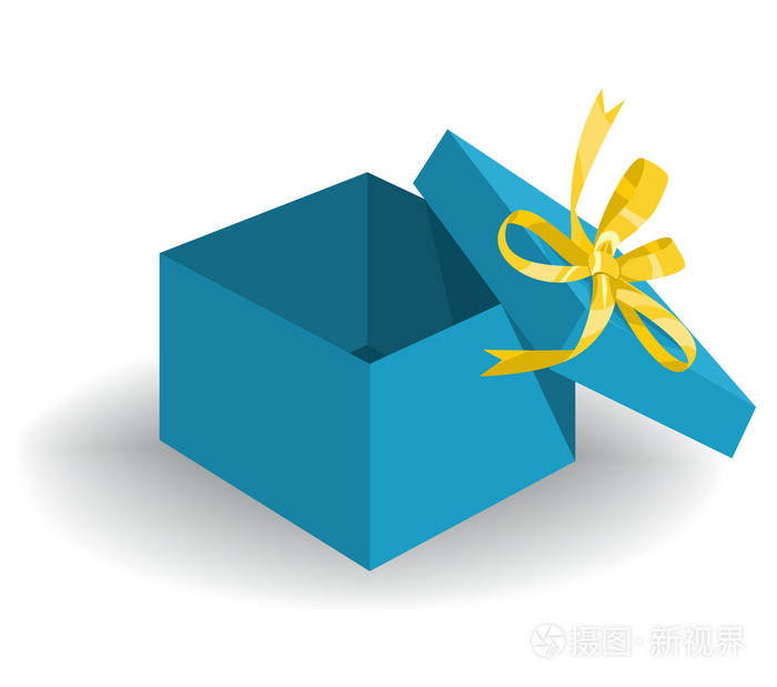 打开的节日礼品盒