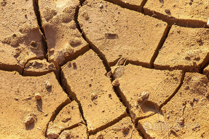 干旱干燥的湖底干旱的干枯土地干裂隙干旱土壤干旱气候