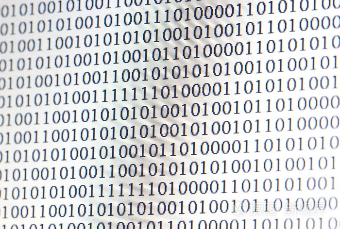 0,1,led 的电脑显示器上的二进制代码照片-正版商用图片06l1be-摄图新