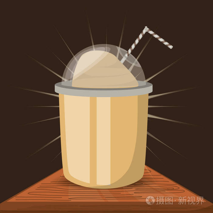 平面刨冰概念型咖啡饮料