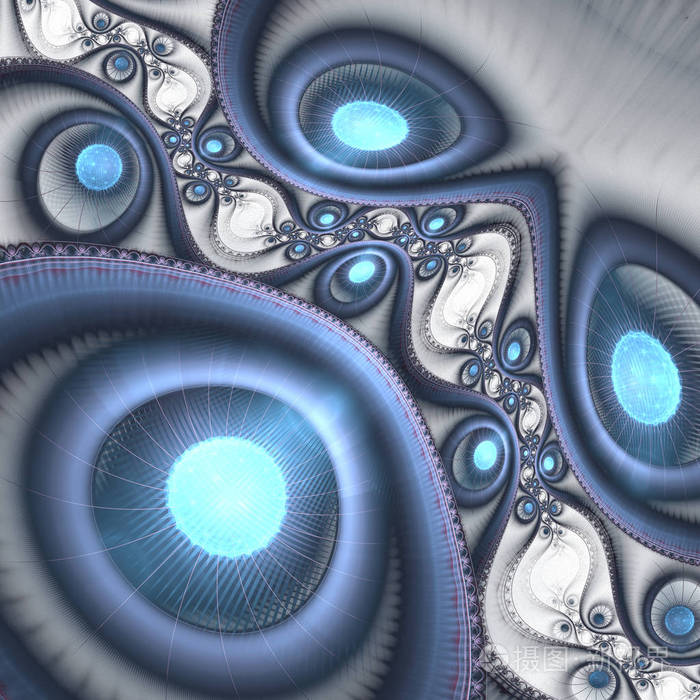 时间机器.未来的机械引擎.抽象分形颜色纹理.现代分形机械背景.
