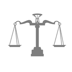 正义天平的剪影, 法律制度的平衡标志