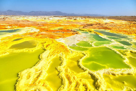 在达纳吉尔凹地埃塞俄比亚非洲 dallol 凹陷