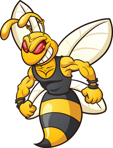 饥饿的黄蜂图片