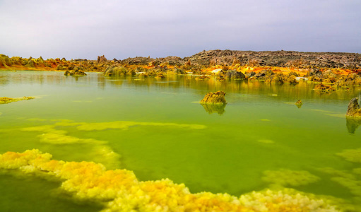 在基尔，埃塞俄比亚的 Dallol 口全景