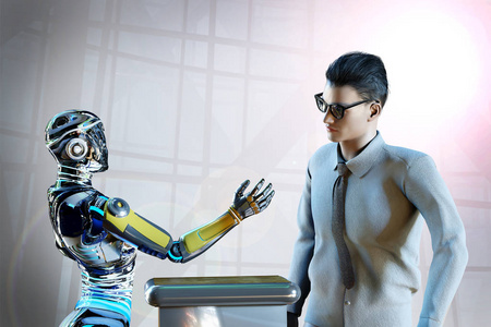 机器人和人类图片