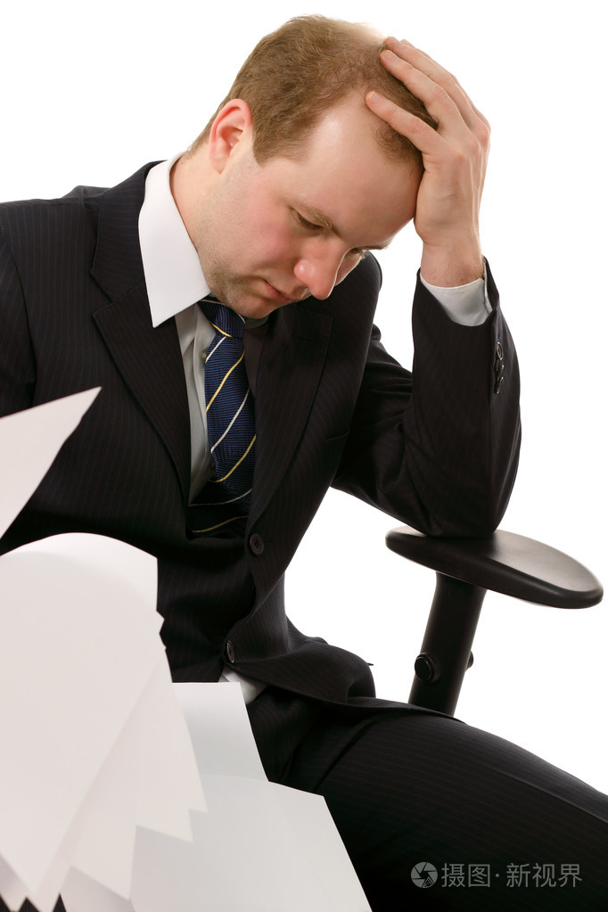 商人很累郁闷上白色隔离