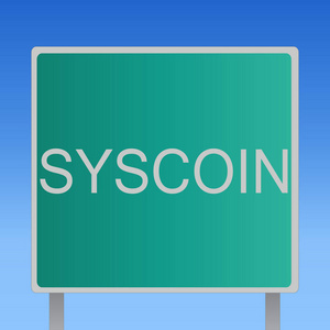 手写文本写入 Syscoin。概念意义 Cryptocurrency Blockchain 数字货币交易令牌