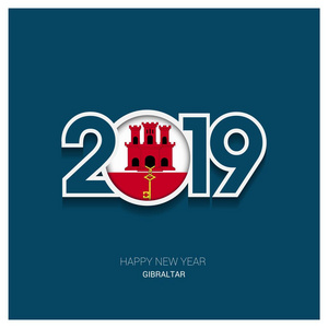 2019年直布罗陀版式, 新年快乐背景