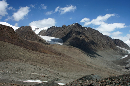 吉尔吉斯斯坦是 ak shyrak 地区，天山山脉，