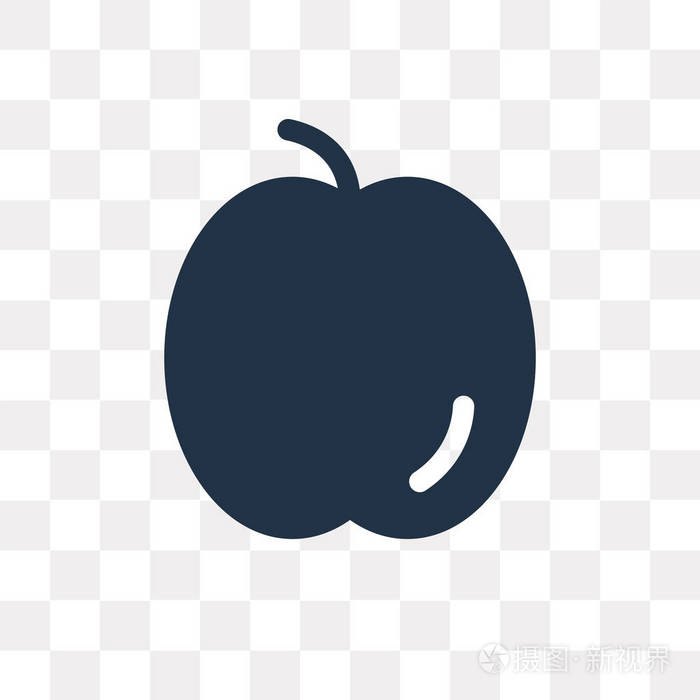 苹果矢量图标在透明背景下被隔离, 苹果透明度概念可用于 web 和移动