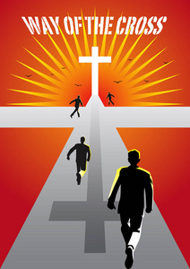 耶稣十字架路径图片