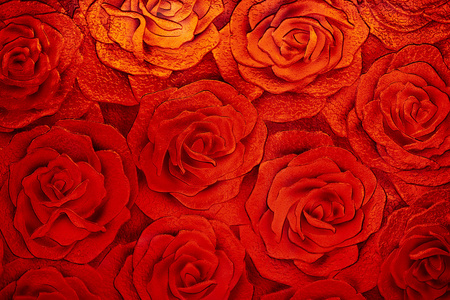 红玫瑰形状玻璃背景