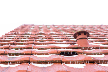 雪 coveren 红屋顶砖