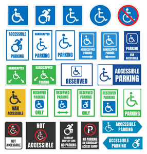 残疾人停车标志, 残疾人停车