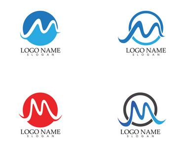 捷信分期图m 信波 logo 模板矢量图照片