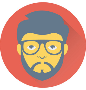 讲师头像头像平面矢量图标照片