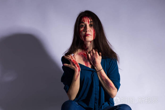 性攻击概念真实的人.复制空间