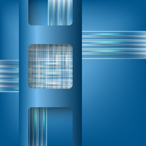 蓝色矢量抽象背景和框