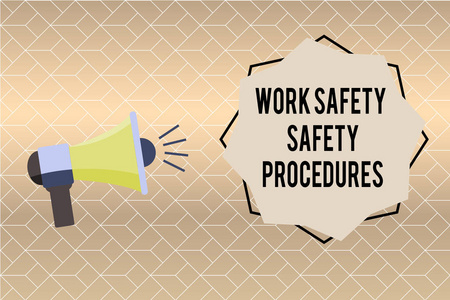手写文字书写工作安全安全程序。减少风险和事故的概念意义方法