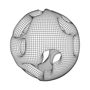 抽象矢量线框球体