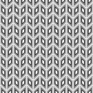 抽象的无缝多边形黑白几何图案。矢量图形插图