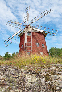 在瑞典老木风车