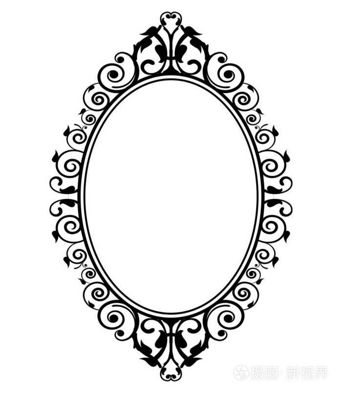 复古镜子矢量插画