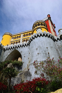 美丽的城堡，在里斯本，葡萄牙大，佩纳宫