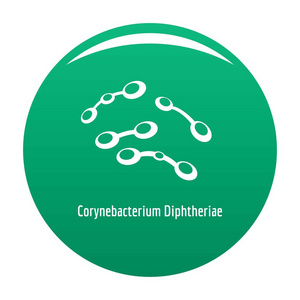 棒状杆菌白喉图标向量绿色